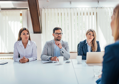 A panel of hiring